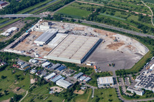 Vue aérienne de Emballages d'exportation Berghoef GmbH et Logo-Pack GmbH à Bischweier dans le département Bade-Wurtemberg, Allemagne