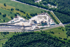 Photographie aérienne de Centre d'information du tunnel de Rastatt à Ötigheim dans le département Bade-Wurtemberg, Allemagne
