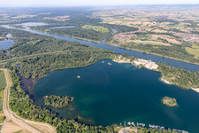 Vue aérienne de Canal d'or à Steinmauern dans le département Bade-Wurtemberg, Allemagne