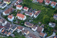Vue aérienne de Sainte Agathe à le quartier Hausen an der Aach in Singen dans le département Bade-Wurtemberg, Allemagne