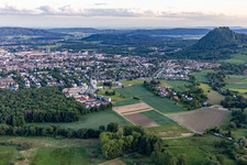 Vue aérienne de Singen dans le département Bade-Wurtemberg, Allemagne