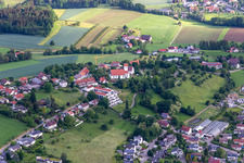 Vue aérienne de Près de Ravensburg à le quartier Inntobel in Berg dans le département Bade-Wurtemberg, Allemagne