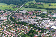 Vue aérienne de Ravensburger AG Centre de formation professionnelle de Liebenau gGmbH à le quartier Weißenau in Ravensburg dans le département Bade-Wurtemberg, Allemagne