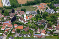 Vue aérienne de Saint-Martin à Oberteuringen dans le département Bade-Wurtemberg, Allemagne