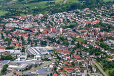 Vue aérienne de Markdorf dans le département Bade-Wurtemberg, Allemagne