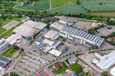 Vue aérienne de Albert Weber GmbH à le quartier Bergheim in Markdorf dans le département Bade-Wurtemberg, Allemagne