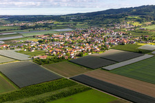 Vue aérienne de Frickingen dans le département Bade-Wurtemberg, Allemagne
