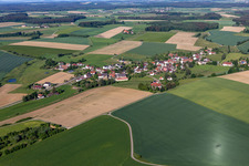 Vue aérienne de Quartier Bietingen in Sauldorf dans le département Bade-Wurtemberg, Allemagne
