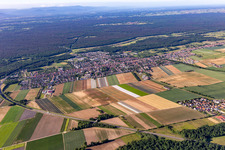 Vue oblique de Kandel dans le département Rhénanie-Palatinat, Allemagne