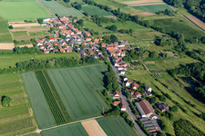 Vue d'oiseau de Hergersweiler dans le département Rhénanie-Palatinat, Allemagne
