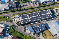 Vue aérienne de Emballage transparent Weber GmbH à le quartier Herxheim in Herxheim bei Landau dans le département Rhénanie-Palatinat, Allemagne