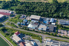 Vue aérienne de Sanitätshaus Römer GmbH & Co. KG à le quartier Herxheim in Herxheim bei Landau dans le département Rhénanie-Palatinat, Allemagne