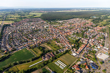 Enregistrement par drone de Rülzheim dans le département Rhénanie-Palatinat, Allemagne