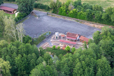Train touristique et Muséotrain de Semur-en-Vallon, en Sarthe à Semur-en-Vallon dans le département Sarthe, France vue d'en haut