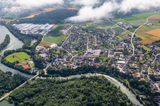 Vue aérienne de Mamming dans le département Bavière, Allemagne
