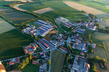 Vue aérienne de Groupe Feilmeier en Langenamming à le quartier Langenamming in Osterhofen dans le département Bavière, Allemagne