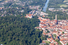Photographie aérienne de Vieille ville Landshut à Landshut dans le département Bavière, Allemagne