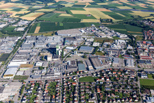 Vue aérienne de Usine BMW 4.1 de Landshut à Ergolding dans le département Bavière, Allemagne