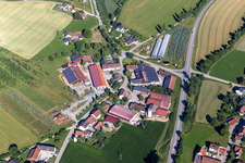 Vue aérienne de Quartier Unterglaim in Ergolding dans le département Bavière, Allemagne