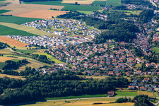 Vue aérienne de Quartier Prinkofen in Ergoldsbach dans le département Bavière, Allemagne