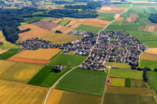 Vue oblique de Quartier Dornwang in Moosthenning dans le département Bavière, Allemagne