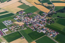 Vue aérienne de Quartier Rimbach in Moosthenning dans le département Bavière, Allemagne