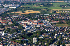 Vue aérienne de Établissement correctionnel Straubing à Straubing dans le département Bavière, Allemagne