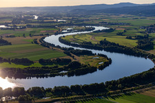 Vue aérienne de Boucles du Danube à le quartier Oberzeitldorn in Kirchroth dans le département Bavière, Allemagne