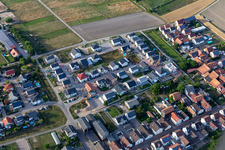 Vue aérienne de Nouvelle zone de développement à Sandblatt à Hatzenbühl dans le département Rhénanie-Palatinat, Allemagne