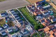 Vue aérienne de Nouvelle zone de développement à Sandblatt à Hatzenbühl dans le département Rhénanie-Palatinat, Allemagne