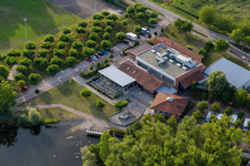 Vue aérienne de Restaurant Müller à Leimersheim dans le département Rhénanie-Palatinat, Allemagne