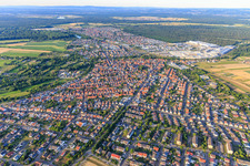 Vue oblique de Quartier Graben in Graben-Neudorf dans le département Bade-Wurtemberg, Allemagne