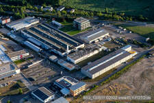 Photographie aérienne de Zone industrielle Siemensstraße avec Hartmann & König Stromzuführungs AG et Tombor GmbH à le quartier Neudorf in Graben-Neudorf dans le département Bade-Wurtemberg, Allemagne