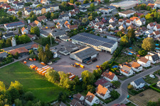 Vue aérienne de Kasper Wohndesign-Outlet GmbH à le quartier Niederlustadt in Lustadt dans le département Rhénanie-Palatinat, Allemagne