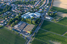 Vue aérienne de Marché des produits frais de Wasgau Landau an der Wollmesheimer Höhe à Landau in der Pfalz dans le département Rhénanie-Palatinat, Allemagne