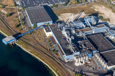 Vue aérienne de Papierfabrik Palm GmbH & Co. KG | Plante Wörth am Rhein à Wörth am Rhein dans le département Rhénanie-Palatinat, Allemagne
