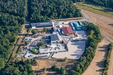 Vue aérienne de Aménagement paysager et jardin du Palatinum à Hagenbach dans le département Rhénanie-Palatinat, Allemagne