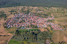 Vue d'oiseau de Quartier Büchelberg in Wörth am Rhein dans le département Rhénanie-Palatinat, Allemagne