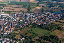 Vue oblique de Schifferstadt dans le département Rhénanie-Palatinat, Allemagne