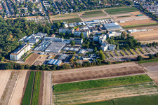 Vue aérienne de Centre agricole BASF à Limburgerhof dans le département Rhénanie-Palatinat, Allemagne