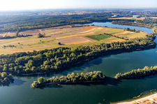 Vue aérienne de Île Koller à Brühl dans le département Bade-Wurtemberg, Allemagne
