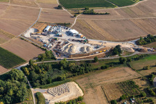 Chantier de construction de tunnels à Dörrenbach dans le département Rhénanie-Palatinat, Allemagne vue d'en haut