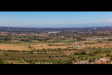 Vue aérienne de Quartier Lambrate in Mailand dans le département Lombardie, Italie