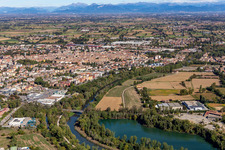 Photographie aérienne de Crema dans le département Cremona, Italie