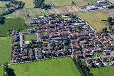 Vue aérienne de Ripalta Guerina dans le département Cremona, Italie