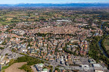Vue oblique de Crema dans le département Cremona, Italie