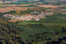 Vue aérienne de Comazzo dans le département Lodi, Italie