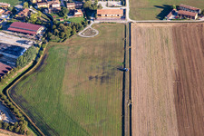 Vue aérienne de Gradella à Pandino dans le département Cremona, Italie