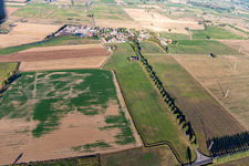 Vue aérienne de Gradella Via Majeure à Pandino dans le département Cremona, Italie