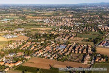 Vue aérienne de Formigine dans le département Modena, Italie